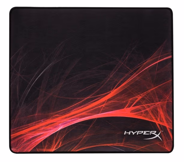 HYPERX FURY S Speed Edition Gaming Mouse Pad Large, Natural Rubber, Size 450mm x 400mm x 3.5 mm, Seamless, Stitched edges, Densely woven surface for accurate optical tracking, Compatible with optical or laser mice, Black