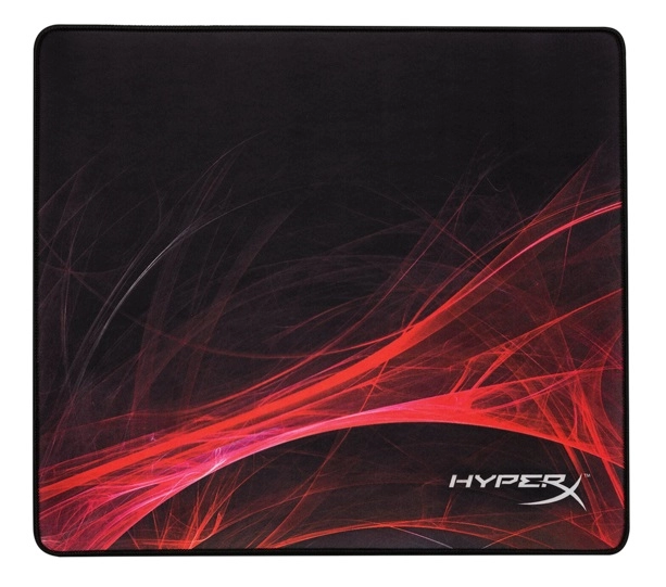 HYPERX FURY S Speed Edition Gaming Mouse Pad Large, Natural Rubber, Size 450mm x 400mm x 3.5 mm, Seamless, Stitched edges, Densely woven surface for accurate optical tracking, Compatible with optical or laser mice, Black