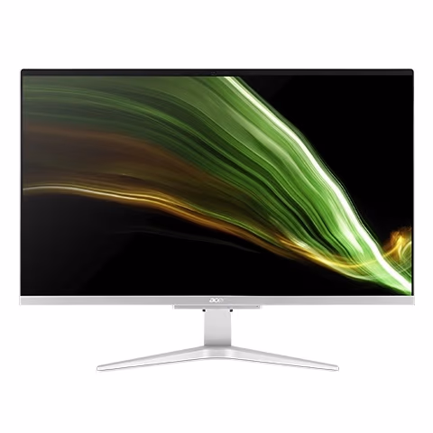 All-in-One PC - 27" ACER Aspire C27-1655 FHD IPS, Intel® Core® i7-1165G7, 16GB (2x8GB) DDR4 RAM, 1TB M.2 2230 PCIe SSD, Intel® Iris Xe Graphics, NO ODD, CR, HD cam, WiFi AX201+BT 5.0, LAN, 135W PSU, Wireless Elite19 Keyboard and Mouse, Endless OS, Iron Gr 