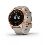 Garmin Fenix 7S Solar Rose Gold with Light Sand Band thumbnav 1