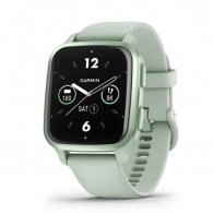 Garmin Venu Sq 2 Music Edition, Metallic Mint Bezel with Cool Mint case and Silicone Band thumbnav 1