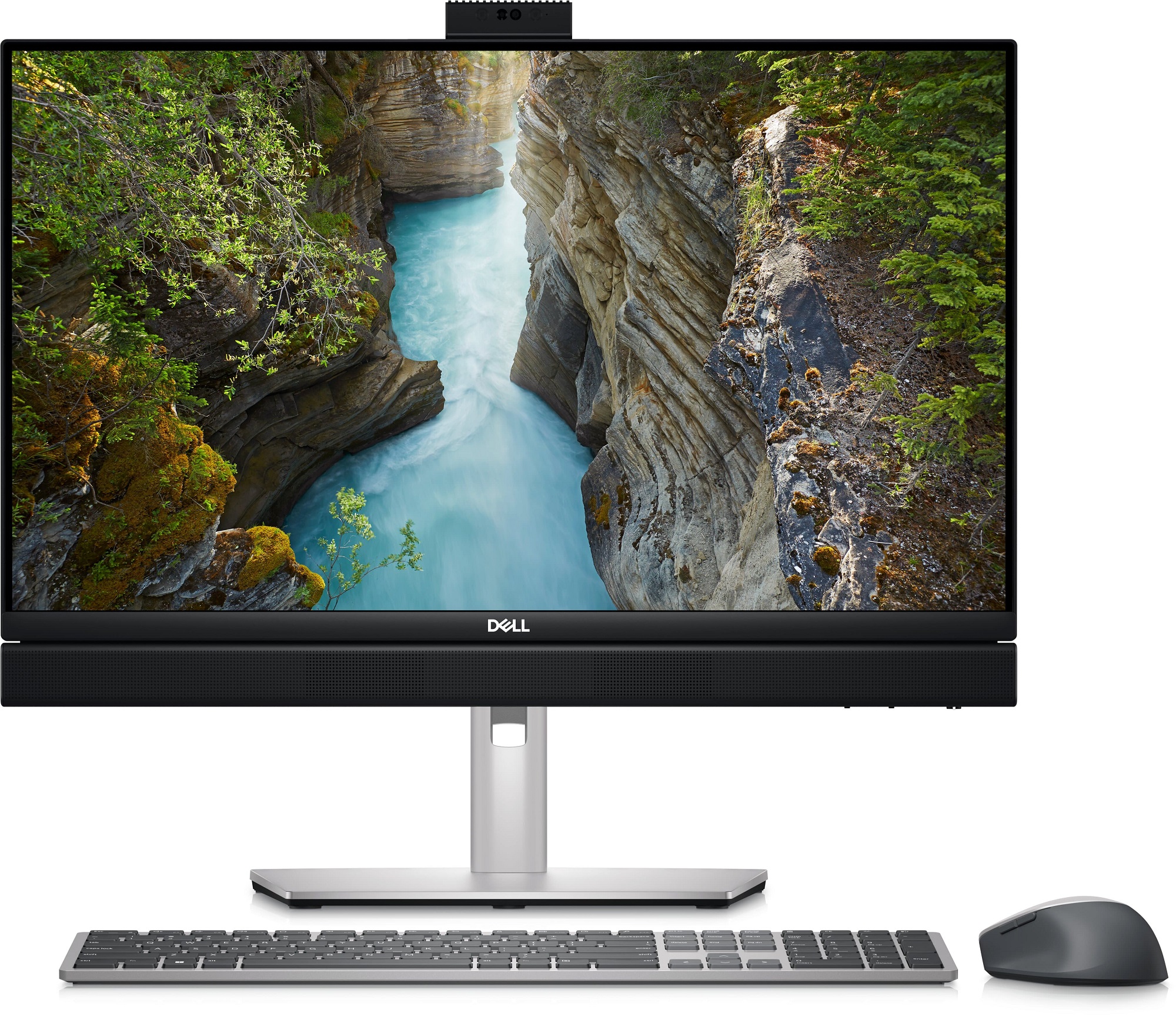 All-in-One PC - 23.8" DELL OptiPlex 7410 FHD IPS Non-Touch AG (Intel Core i5-13500T, 16GB (1X16GB) DDR4, M.2 512GB PCIe NVMe 2230 SSD, CR, Integrated graphics, WiFi 6E  AX211 2x2 BT5.2, TPM, FHD Cam, Wireless KB and Mouse KM5221W, Height  Adjustable Stand photo 1