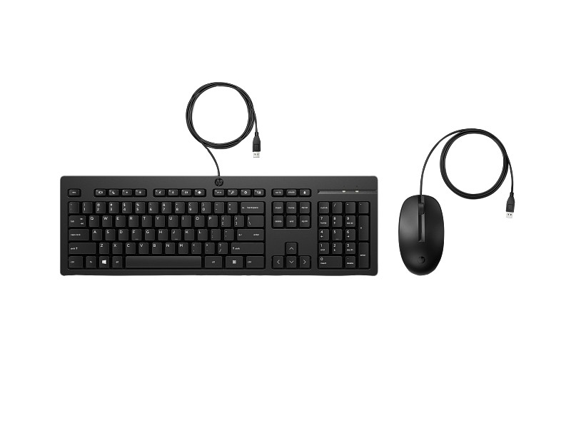 Проводная клавиатура и мышь HP 225 Black photo 1 Проводная клавиатура и мышь HP 225 Black photo 1