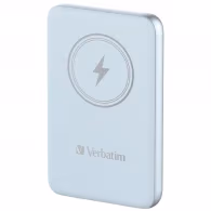 Магнитный беспроводной пауэрбанк Verbatim Charge'n'Go / 10000 mAh / Blue