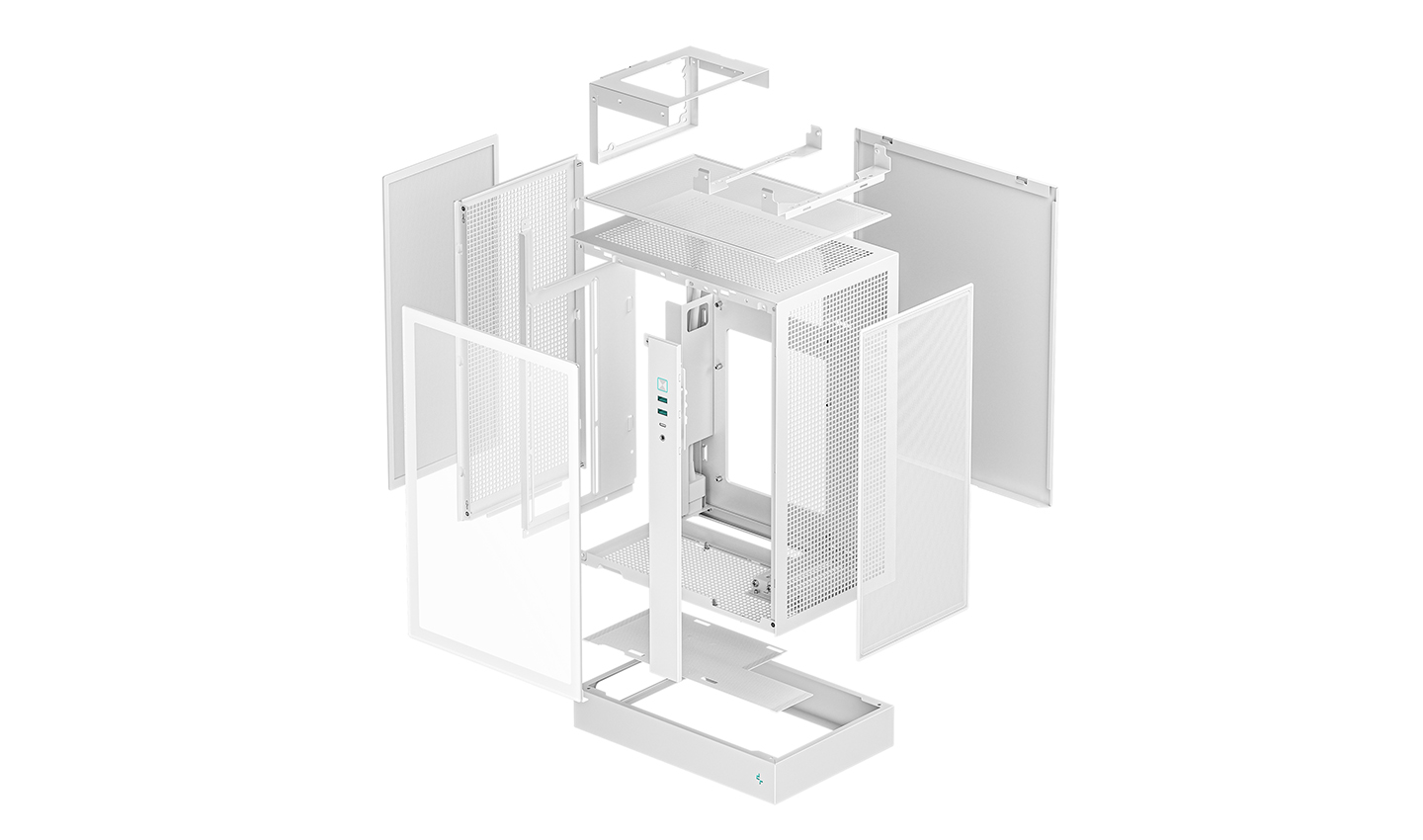Корпус DEEPCOOL CH170 PLUS WH / w/oPSU / Side panel / ATX photo 10
