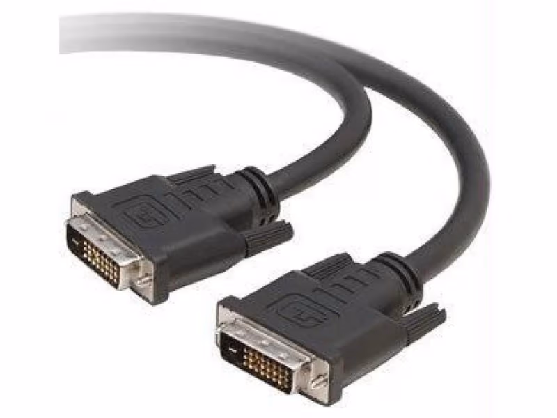 Cable DVI - 2m - Brackton ”Basic” DVI-SKB-0200.B, 2 m, DVI-D cable 24+1, dual-link, m/m, double-shielded, plastic plugs, golden contacts, dust caps