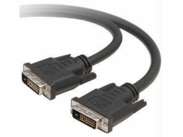 Cable DVI - 2m - Brackton ”Basic” DVI-SKB-0200.B, 2 m, DVI-D cable 24+1, dual-link, m/m, double-shielded, plastic plugs, golden contacts, dust caps thumbnav 1