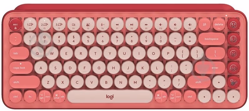 Беспроводная Механическая клавиатура Logitech POP Keys Emoji Keys / Heartbreaker rose 