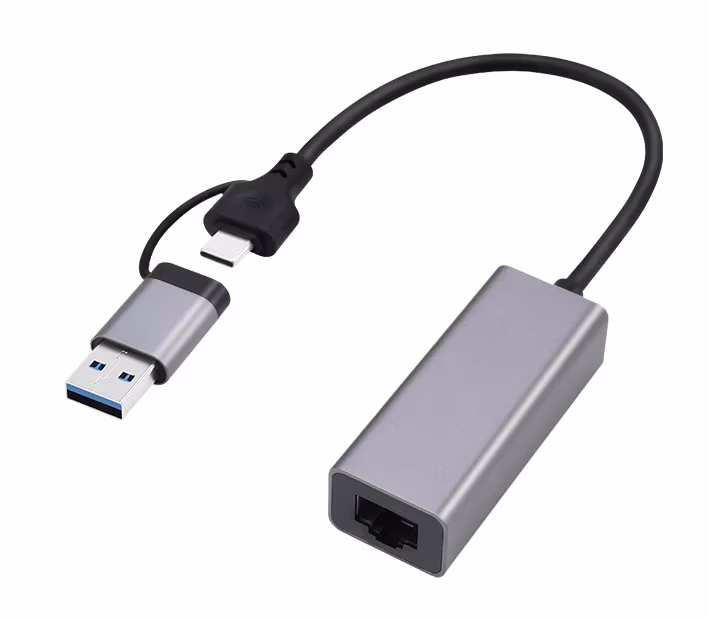 USB 3.1 + USB Type-C /  2.5G Gigabit Ethernet Adapter  / Gembird A-USB3AC-LAN2G-01