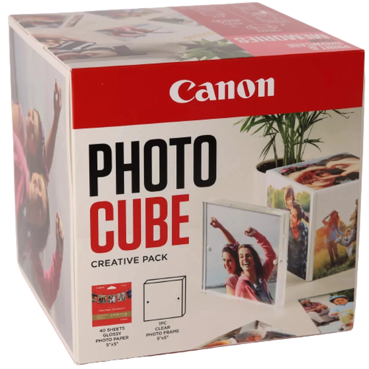 Фотокуб и рамка Canon Photo Cube Creative Pack- PP-201 5x5” Фото бумага Plus Glossy II (40 Sheets) + Фото Рамка
