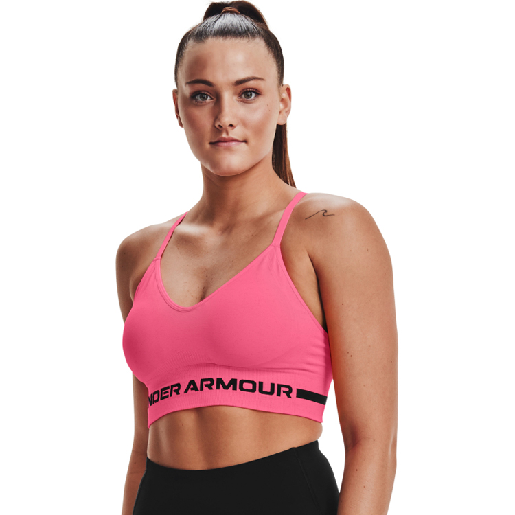 Bra sportive Under Armour UA SEAMLESS LOW LONG HTR BRA / Femei / L / Roz photo 4
