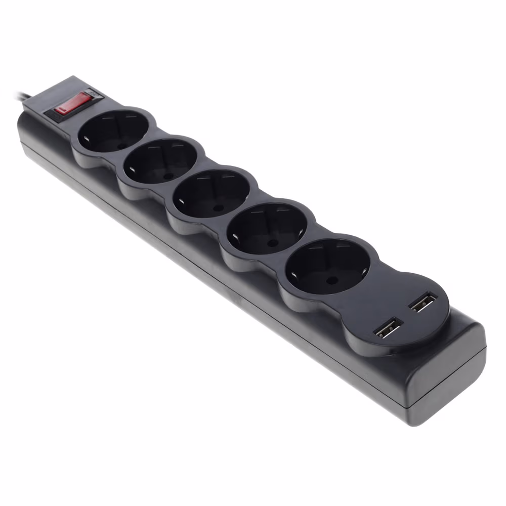 Filtru de retea  Defender DFS 753 3.0m, 2xUSB-2.1A