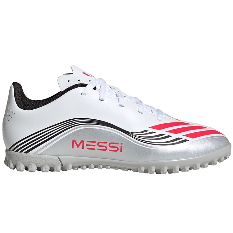 Ghete pentu fotbal Adidas F50 MESSI CLUB TF J pt Barbati / 31.5 / Alb photo 2