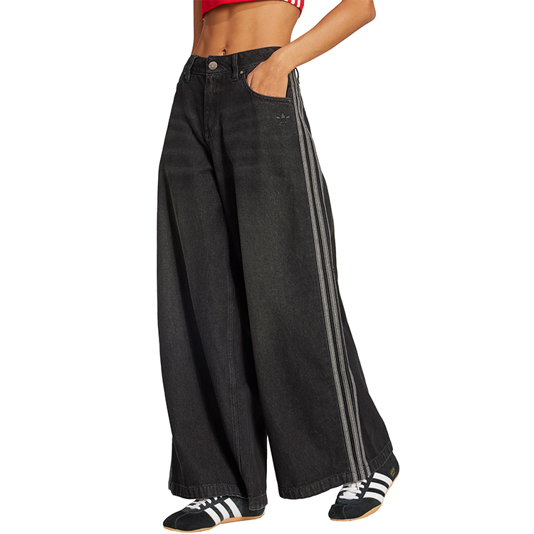 Pantaloni Adidas DENIM WIDE PANT 26-32 Negru Femei photo 1