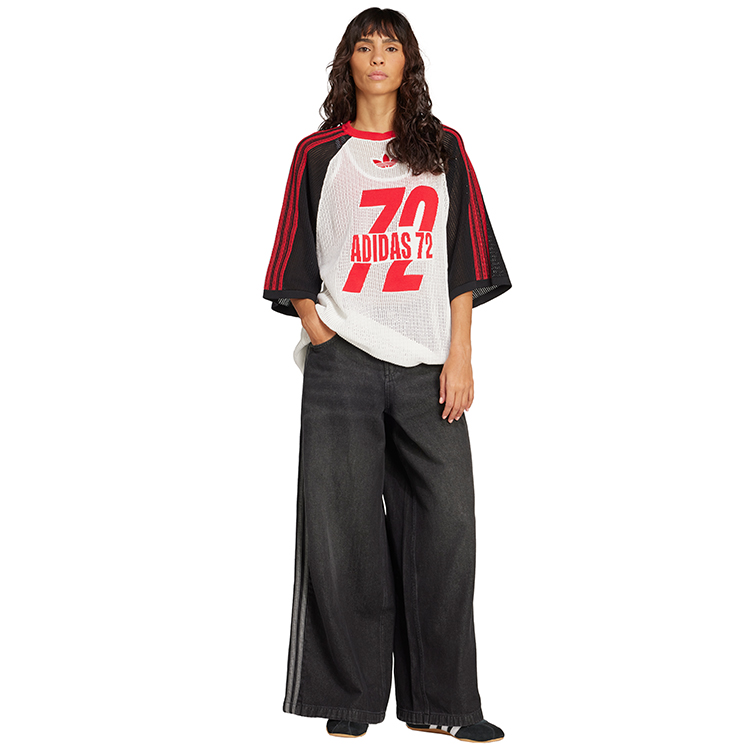 Pantaloni Adidas DENIM WIDE PANT 26-32 Negru Femei photo 5