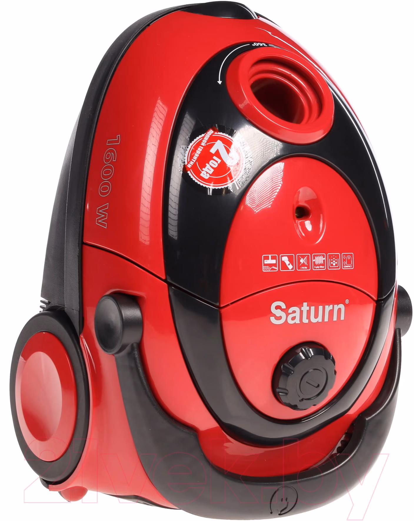 Aspirator cu sac Saturn ST-VC0253, 1600 W, 74 dB, Rosu 