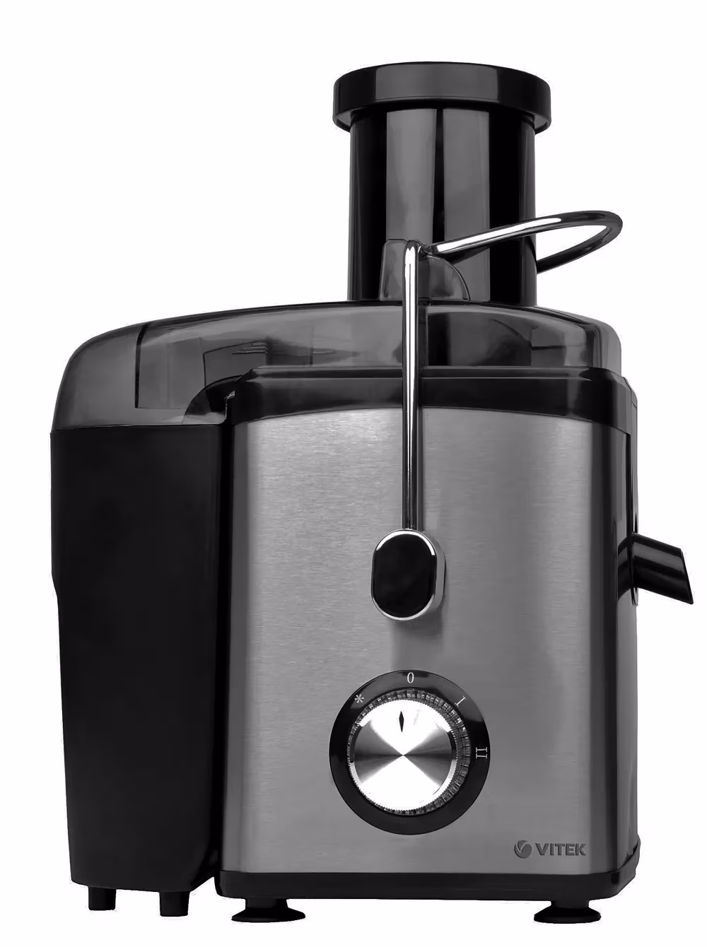 Соковыжималка центробежная Vitek VT-3653, 0.6 л, 1000 Вт, 2 скоростей, Серебристый 