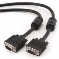 Cable VGA - 5m - Cablexpert CC-PPVGA-5M-B, 5 m, Premium VGA HD15M/HD15M dual-shielded w/2*ferrite core, Black