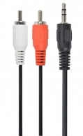 Audio cable 3.5mm-RCA - 1.5m - Cablexpert CCA-458, 3.5 mm stereo to RCA plug cable, 1.5 m
