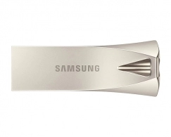 32GB USB3.1 Samsung Bar Plus, Silver, Durable zinc alloy, Metal casing is shock / water / X-Ray resistant (Read 200 MByte/s, Write 50 MByte/s)