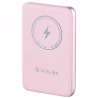 Магнитный беспроводной пауэрбанк Verbatim Charge'n'Go / 10000 mAh / Pink