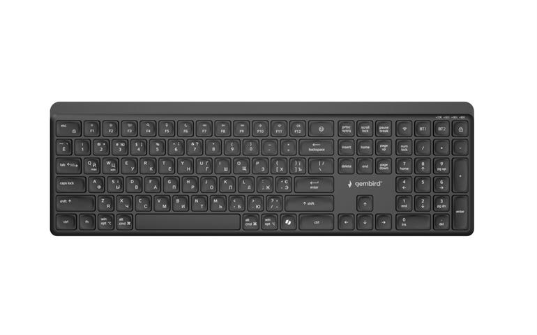 Беспроводная клавиатура Gembird KB-WPS-03-CYRL, Black photo 1 Беспроводная клавиатура Gembird KB-WPS-03-CYRL, Black photo 1