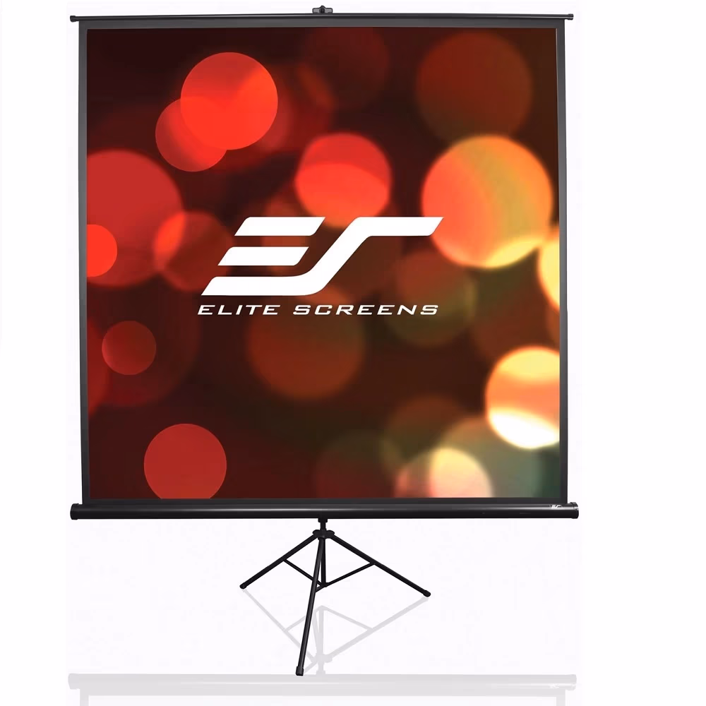 Elite Screens 100” (4:3) 203 x 152 cm, Tripod Projection Screen, Portable, Pull Up, Black 