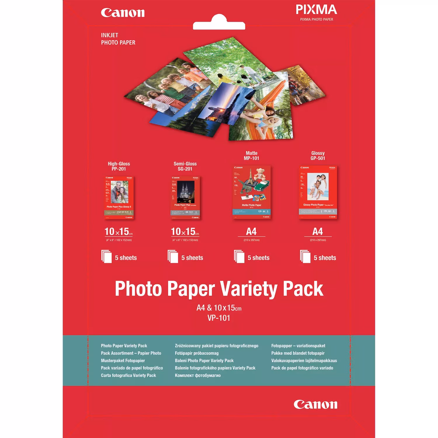 Paper Canon Variety Pack VP-101, A4 (210x297mm) & 4