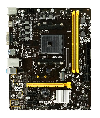 BIOSTAR B450MH, Socket AM4, AMD B450, Dual 2xDDR4-3200, APU AMD graphics, VGA, HDMI, 1xPCIe X16, 4xSATA3, RAID, 1x M.2, 2xPCIe X1, ALC887 HDA, 1xGbE LAN, 6xUSB3.2, 105W, mATX photo 1