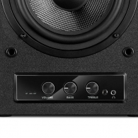 SVEN MC-30 Black,  2.0 / 2x100W RMS, D-CLASS AMPLIFIER WITH DSP, remote control, dimensions 225x255x355 mm, black, wooden. thumbnav 4
