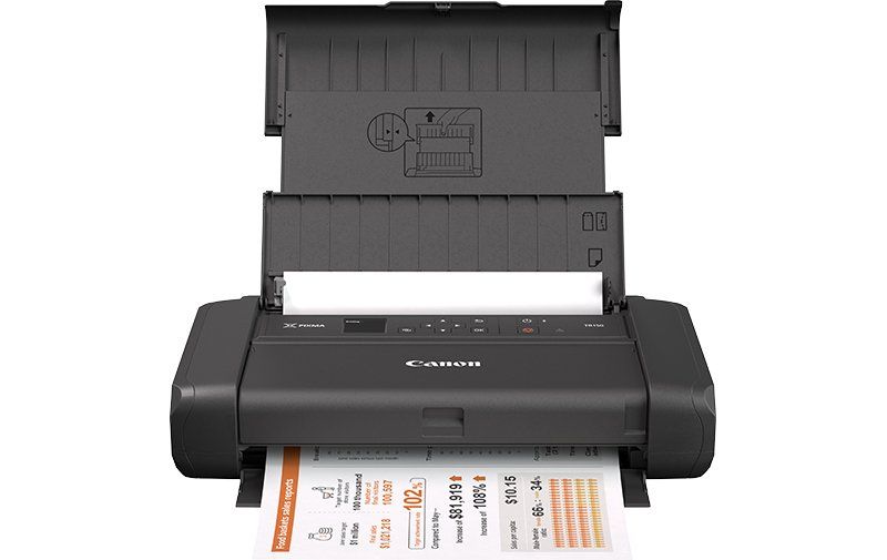 Портативный струйный принтер Canon Pixma Mobile TR150  + АКБ  / A4 / Wi-Fi / USB power / Black photo 1