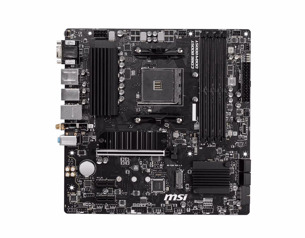 MSI B550M PRO-VDH, Socket AM4, AMD B550, Dual 4xDDR4-4400, APU AMD graphics, VGA, HDMI, DP, 1xPCIe4.0 X16, 4xSATA3, RAID, 2xM.2 Gen4.0 x4, 2xPCIe X1, ALC892 HDA, GbE LAN, 7xUSB3.2 Gen1(6xTypeA+1xTypeC), RGB Mystic Light, mATX 