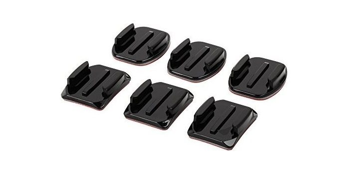 GoPro Изогнутые + плоские клейкие крепления — клейкое крепление GoPro, 3x плоских клея, 3x изогнутых клея — совместимы со всеми камерами GoPro photo 3