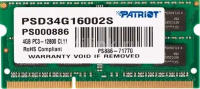Оперативная память PATRIOT Signature Line DDR3L-1600 SODIMM 4GB