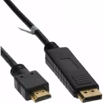 Cable DP-HDMI - 3m - Brackton DP4-HD6-0300.B, 3 m, DisplayPort 20 pin to HDMI 19 pin m/m, IC-chip for 100% transmission, 4K 60Hz 4:4:4, 3840x2160, 18Gbit/s, HDR10, HDCP 2.2/1.4, 3D, bulk packing