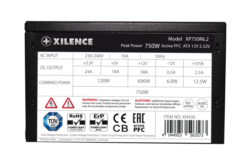 Bloc de alimentare 750W XILENCE ”Performance C” Series,  XP750R6.2 (XN430) photo 5