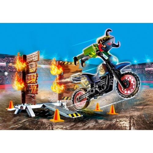 PM70553 Stunt Show Motocross with Fiery Wall