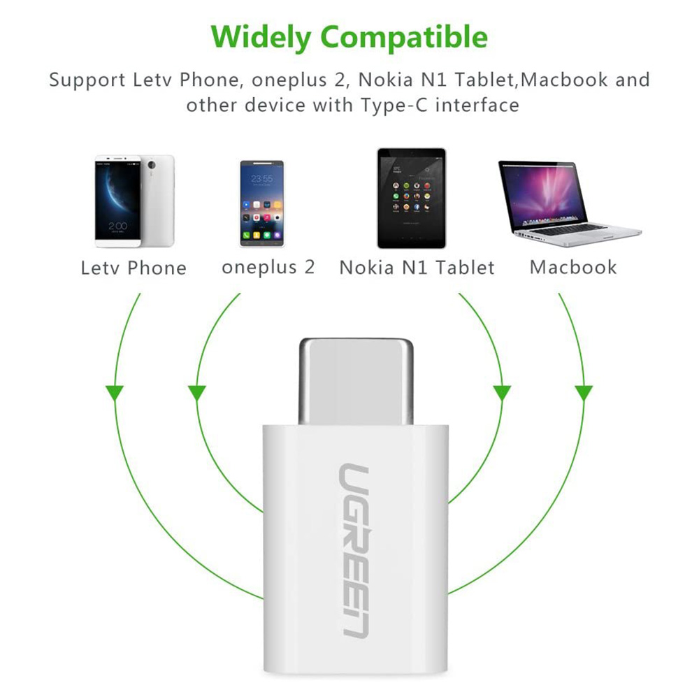 Адаптер Type-C - Micro-USB UGREEN US157 (30154) photo 4