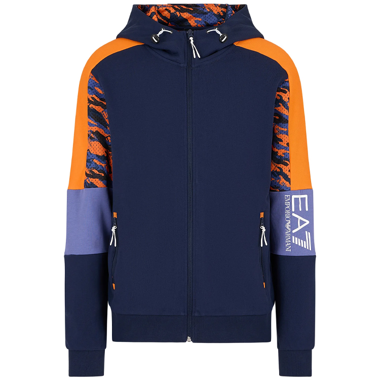 Hanorac pt bărbați EA7 EMPORIO ARMANI FELPA XS Albastru photo 3
