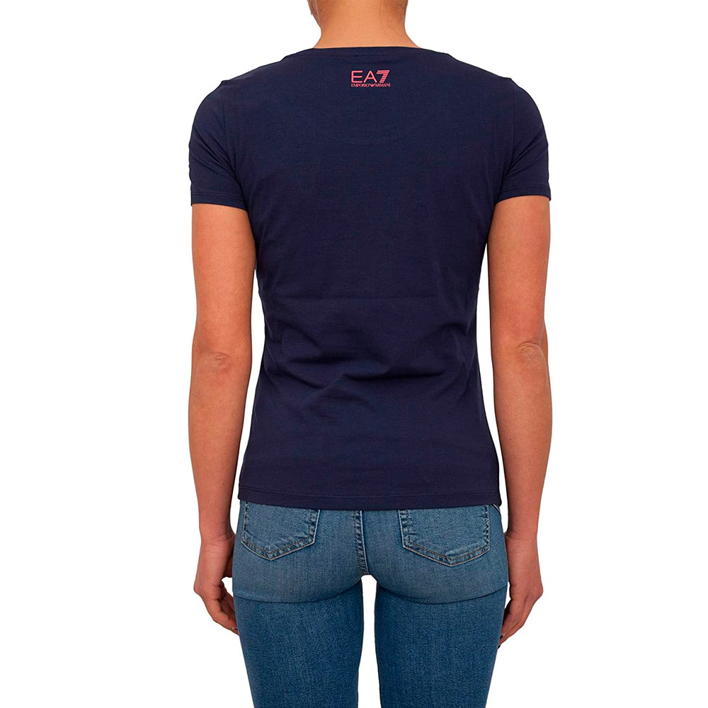 EA7 EMPORIO ARMANI JERSEY T-SHIRT L Albastru Femei photo 3