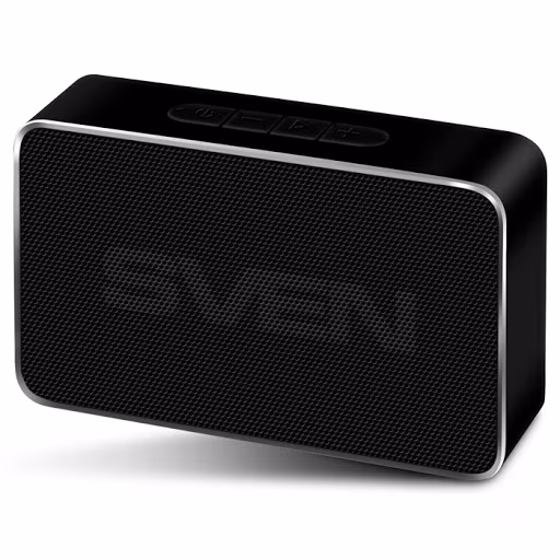 SVEN PS-85 Black, Bluetooth Portable Speaker, 5W RMS, FM tuner, USB & microSD, TWS, built-in lithium battery -600 mAh, ALUMINIUM CASE, black