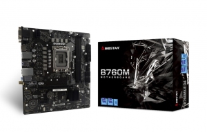 BIOSTAR B760MX-E D4, Socket 1700, Intel® B760 (14/13/12th Gen CPU), CPU graphics, VGA, DVI, HDMI, Dual 2xDDR4-4400, 1xPCIe X16 4.0, 4xSATA3, RAID, 1xM.2 4.0, 1xM.2 E-key for Wi-Fi, 1xPCIe X1, ALC897 HDA, 1xGbE LAN, 4xUSB3.2, mATX thumbnav 1