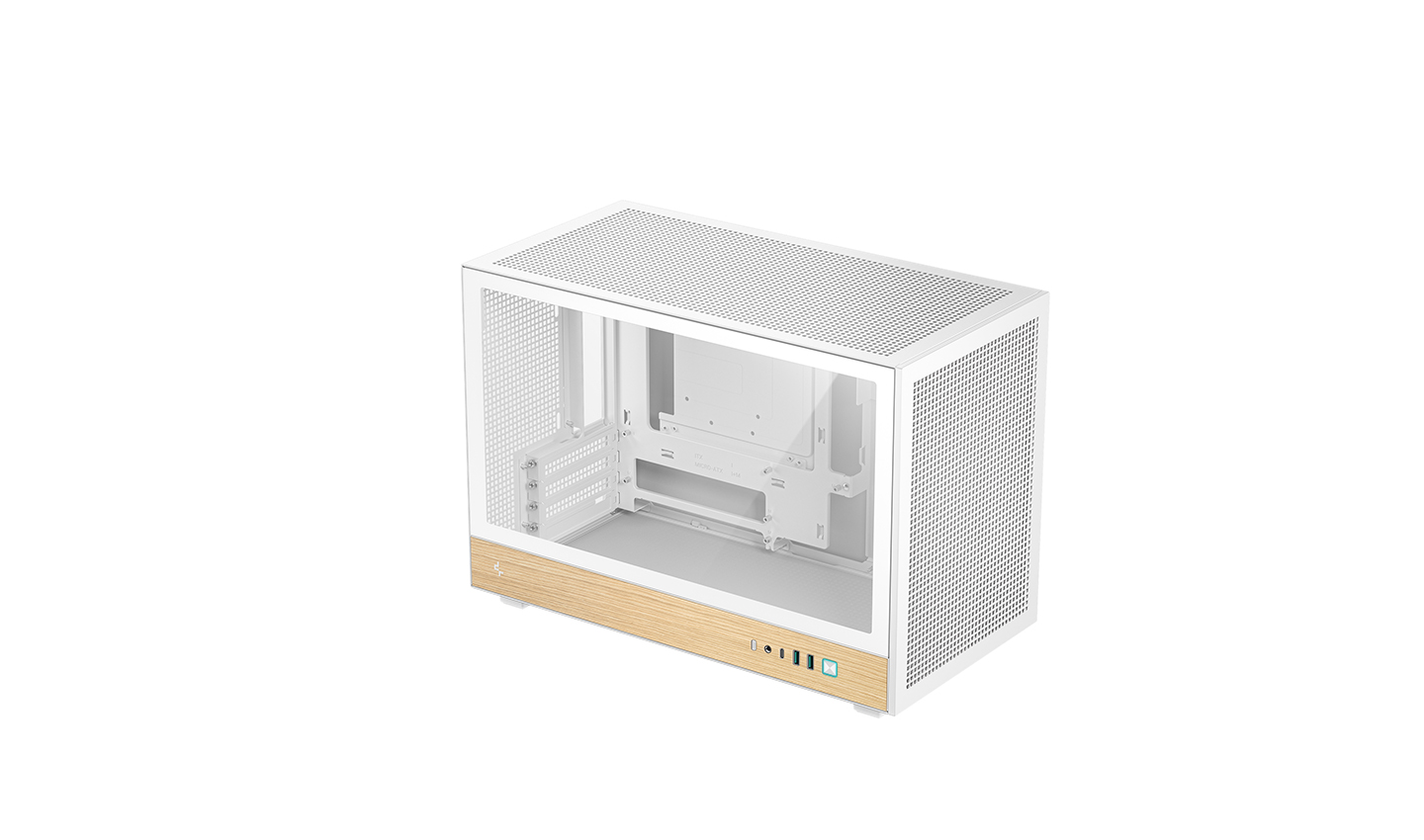 Carcasa DEEPCOOL CH260 WOOD WH / w/oPSU / Side-Window / mATX photo 1 Carcasa DEEPCOOL CH260 WOOD WH / w/oPSU / Side-Window / mATX photo 1