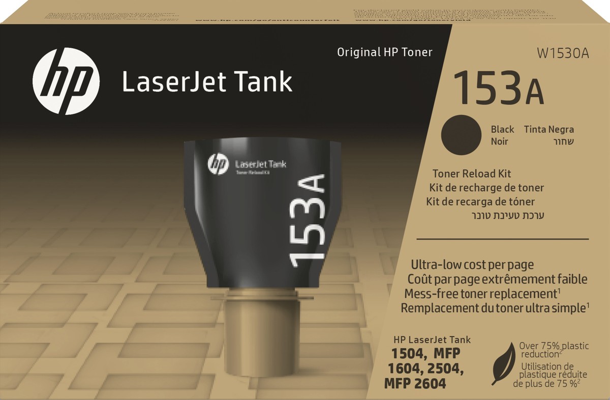 HP 153A (W1530A) Black Original LaserJet Tank Toner Reload Ki for LaserJet Tank 1502w, 2502dw, 1602w, 2602dn, 2602sdn, 2602sdw, 2500 p. photo 1
