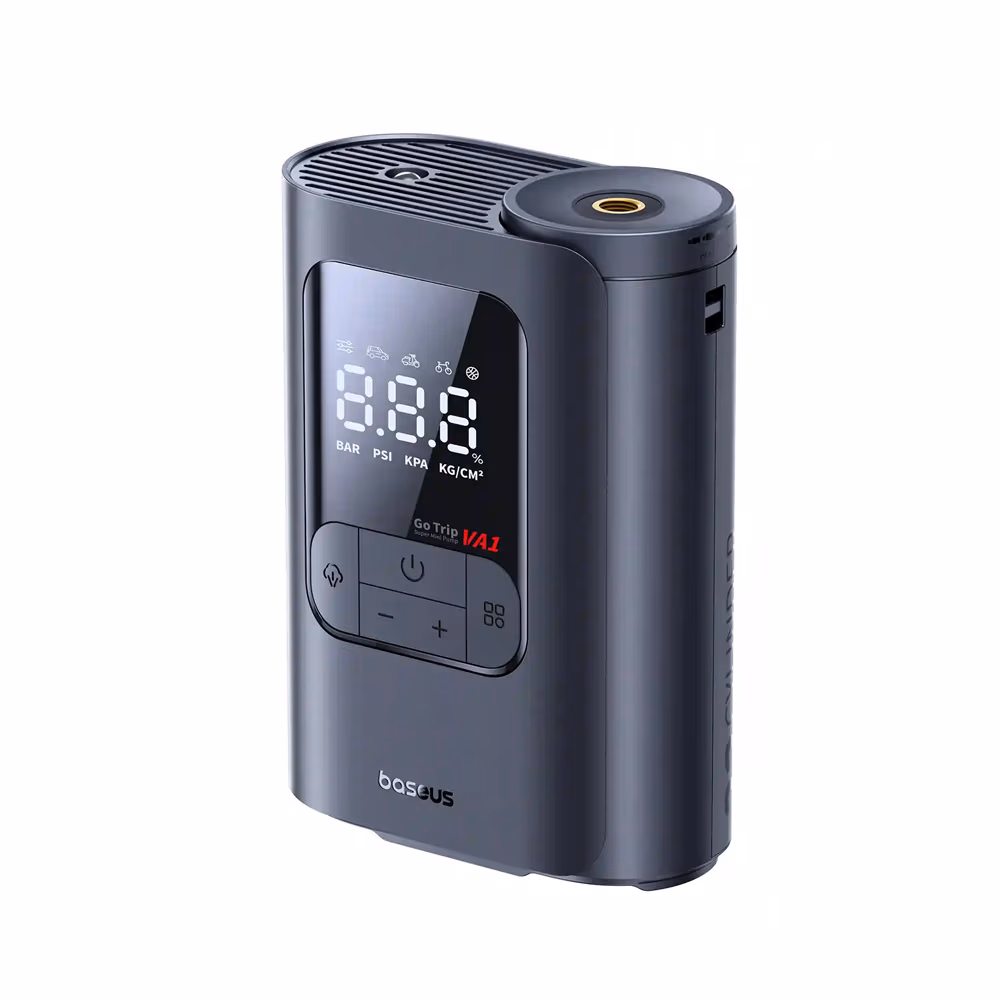 Портативный компрессор для авто Baseus Mini Inflator Cordless, 22-Cylinder, GoTrip VA1 Super, Cosmic Black