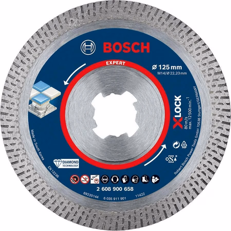 Алмазный пильный диск Bosch HardCeramic 125x22.23 X-lock, 2608900658