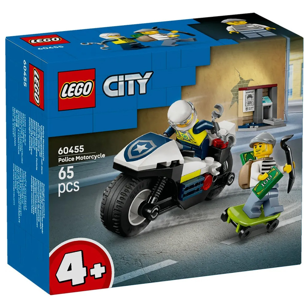 Конструктор Lego City Police Motorcycle Chase 60455 от 4+ лет photo 1 Конструктор Lego City Police Motorcycle Chase 60455 от 4+ лет photo 1