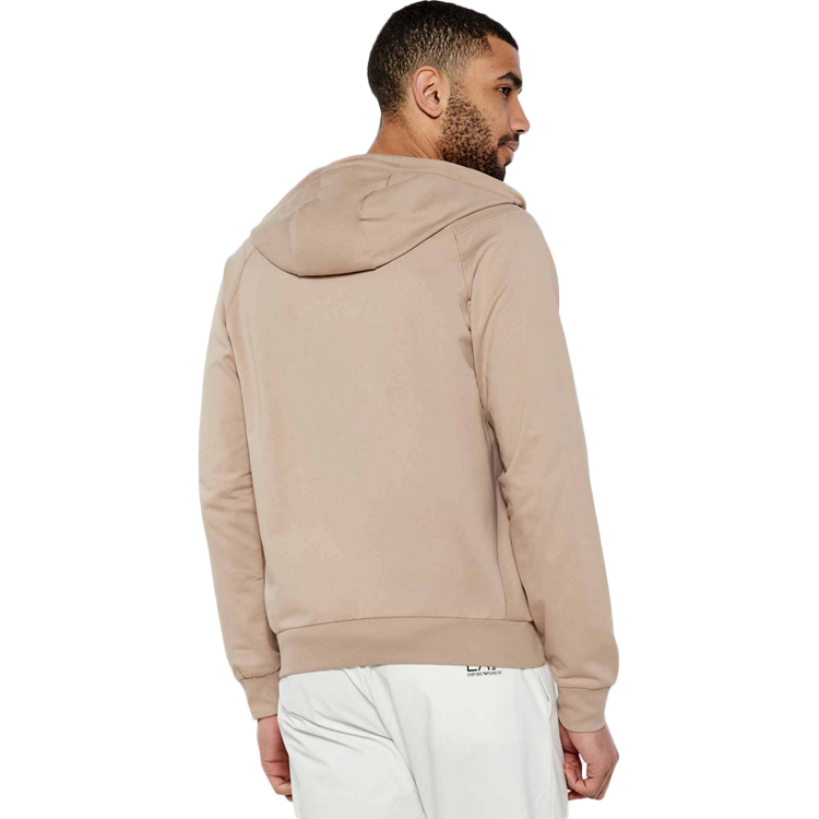 Hanorac pt bărbați EA7 EMPORIO ARMANI TRAIN CORE ID M HOODIE FZ LIGH S Bej photo 4