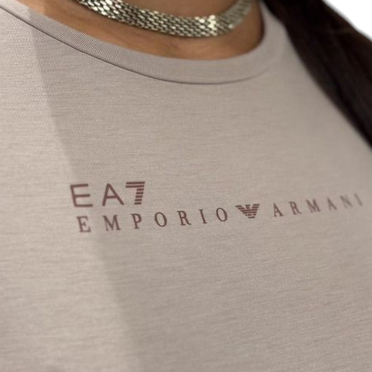 Tricou EA7 EMPORIO ARMANI NATURAL VENTUS7 W TEE XS Bej Femei photo 2