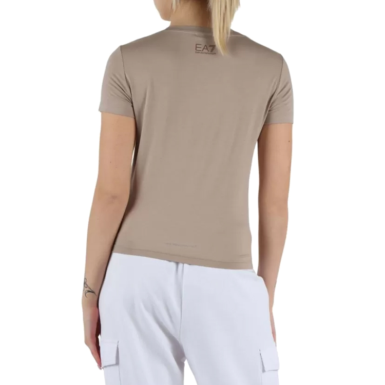 Tricou EA7 EMPORIO ARMANI NATURAL VENTUS7 W TEE XS Bej Femei photo 4